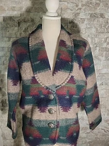Adobe Rose Vintage Wool Blazer, Size Small - Picture 1 of 15