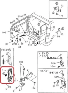 GENUINE ISUZU 8-97817314-0 Back Door Ext Handle-Radiant Red 95-97 Trooper / SLX - Picture 1 of 3