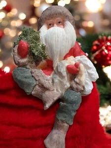Vintage Santa Shelf Sitter By Mann Christmas Holiday 8 Inches - Picture 1 of 7