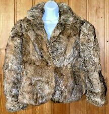 VTG Women's XS/S Unbranded Rabbit Fur from France Coat w/ Pockets & Button