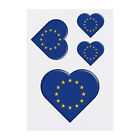 4 x 'EU Flag Heart' Temporary Tattoos (TO00047971)