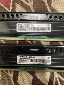 Lot 2x 8GB (16GB) Patriot PV316G186C0K PC3-15000 1866MHz DIMM Desktop RAM - Picture 1 of 2