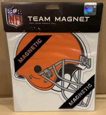 NFL Cleveland Browns Casco Imán 8" Pulgadas, Vinilo Calibre Pesado, Refrigerador Automático Foto 1 de 3