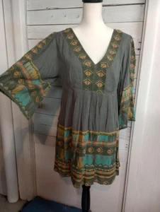 Mini Vestido Free People Southwestern Boho, Túnica, Camisa Vestido Para Mujer Pequeño - Imagen 1 de 12