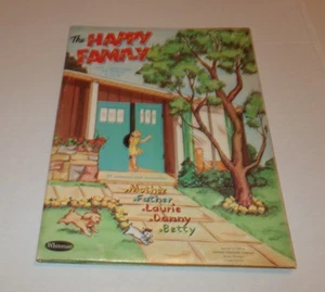 MUÑECAS DE PAPEL VINTAGE SIN CORTAR ORIGINALES 1960 LA FAMILIA FELIZ EN CARPETA WHITMAN - Imagen 1 de 11