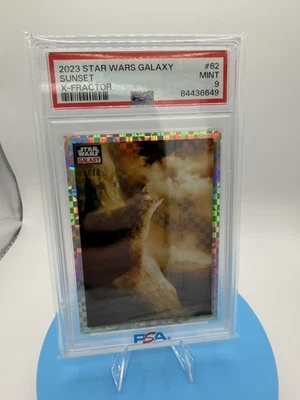 2023 TOPPS CHROME STAR WARS GALAXY X-FRACTOR #62 SUNSET 7/10 PSA 9 - Image 1 of 3