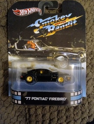 New On Card Hot Wheels Smokey & The Bandit 77 Pontiac Firebird Diecast Car 2012 - Image 1 of 2