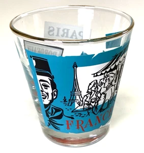 France, Vintage Around the World Drinking Glasses 5oz, Cocktail Glass, Free Ship - Picture 1 of 12