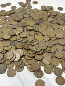 3 1/2 Pfund nicht durchsuchte Weizen Pennies - Bild 1 von 3