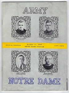 Army vs Notre Dame Football Program, 1958 - Picture 1 of 7