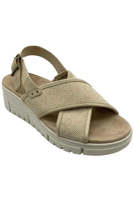 Vionic Women's Uptown Sonoma Wedge Sandal Beige - Image 1 of 3