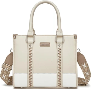 Borsa Tote Donna Grande, Borse Media Firmate PU Pelle Tracolla a Forma Di V, Amp - Foto 1 di 12