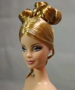 NEW BARBIE DOLL Nude Long Curls Pastel Makeup Ooak - Picture 1 of 10