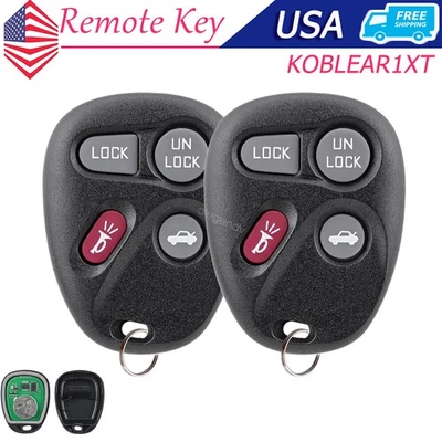 Mando a distancia 2 de repuesto para Chevrolet Impala 2001 2002 2003 2004 2005 llavero Foto 1 de 4