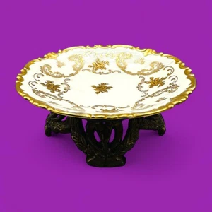 Vintage Porcelain Dish with Gold Trim – Hollywood Regency Style - MCM - Picture 1 of 7