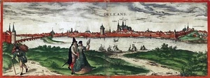 Reproduction plan ancien - Orléans vers 1575 - Foto 1 di 1