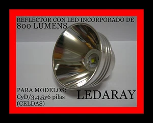 REFLECTOR MAGLITE LED INCORPORADO, MODELOS:CyD-3,4,5y6 CELDAS (PILAS). - Imagen 1 de 11