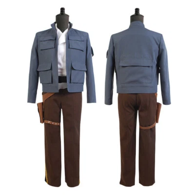 Han Solo Cosplay Adulto Chaqueta Uniforme Halloween Disfraz Conjunto Completo Foto 1 de 4
