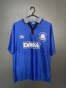 EVERTON 1995/1997 HOME FOOTBALL SHIRT UMBRO VINTAGE JERSEY SIZE L ADULT - Picture 1 of 6