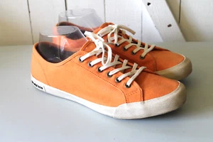 SEAVEES WOMEN'S SNEAKER COTTON CANVAS MONTEREY STANDARD CREAM ORANGE Sze 10M - Picture 1 of 10