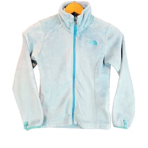 The North Face Jacket Girls Size Small 7/8 Blue Fleece Faux Fur Zip Up Cozy Core - Picture 1 of 15