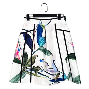Coast Ivory Botanical Floral A Line Skirt - Size 10 - Picture 1 of 18