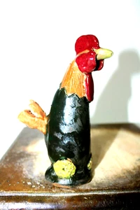 mary & stanley ferguson rooster , pottery, folk art 6''x3'' - Picture 1 of 13