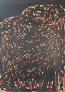 Alain Michel BOUCHER - Peinture originale - Gouache - Composition 53 - Imagen 1 de 4