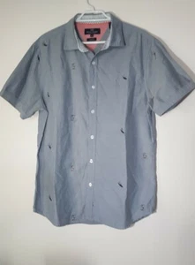 Michael Brandon Los Angeles Mens Shirt M Paddle Boards Grey - Picture 1 of 8