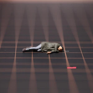 1/64 1/87 Lying drunk man Scene Miniatures Figures Doll For Cars Vehicles Toy - Picture 1 of 5