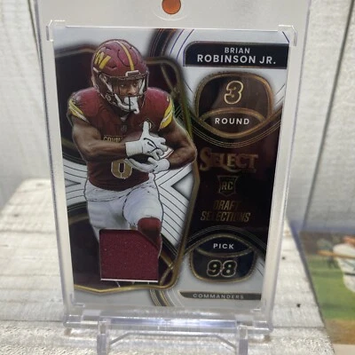2022 Panini Select Brian Robinson Jr Draft Selections White Patch /75 Rookie RC - Image 1 of 2