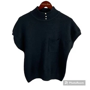 Work In Progress Gladys Bailey Damen schwarz Gr. L Pullover Seide Angora Lammwolle R3 - Bild 1 von 12