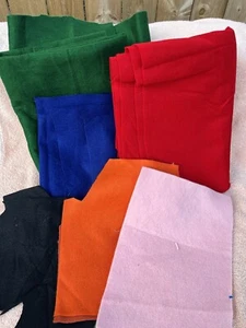 felt scraps, for crafts, red, green, blue, pink, orange, some larger - Picture 1 of 1