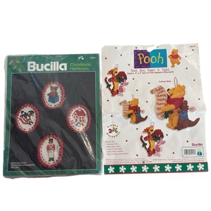 Christmas Bucilla Felt Applique DISNEY Ornament Kit Pooh Roo Tigger Piglet 84179 - Picture 1 of 12