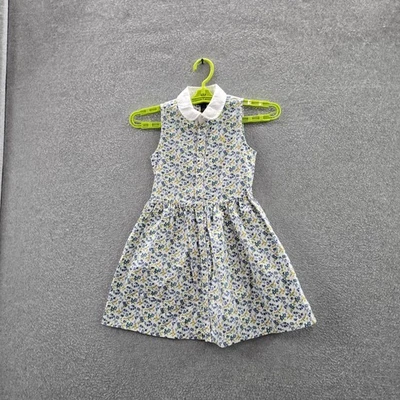 Polo Ralph Lauren Girls Dress 6 White Floral Shirtdress Oxford Sleeveless NWT - Image 1 of 4