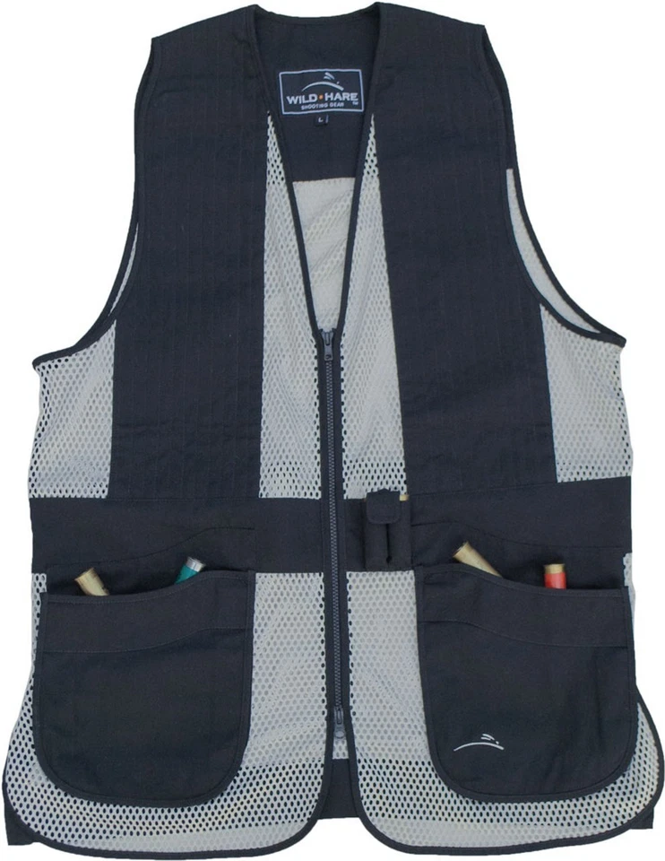 Wild Hare Primer Shooting Mesh Vest, Black/Silver - Ambidextrous. XL, WH-421S-BS - Image 1 of 2