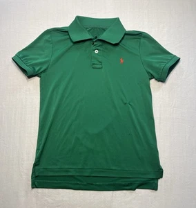 POLO RALPH LAUREN BOYS SIZE SMALL CLASSIC POLO SHORT SLEEVE DARK GREEN SHIRT - Picture 1 of 9