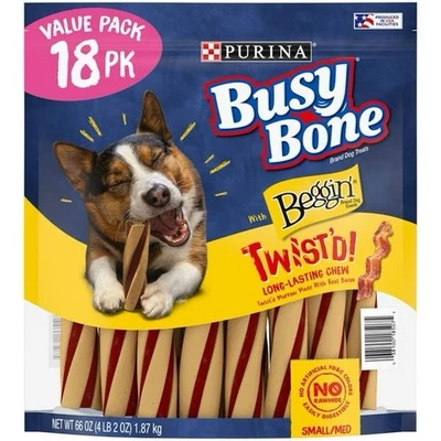 18ct Purina Busy With Beggin' Twist'd Small/Medium Breed Dog Treats - Image 1 of 4