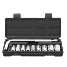 1/2" Drive Impact Socket Set with Wrench Auto Tire Changing Tool 8‑24mm Sockets