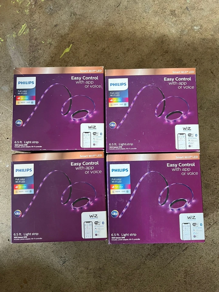 Philips 6.5ft Smart LED Light Strip 20W Wi-Fi Full Color, 1600 Lumens - Image 1 of 1