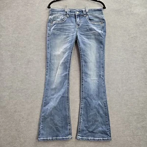 Shyanne Girls Jeans 16 Light Blue Denim Geometric Bootcut Embroidery - Picture 1 of 11