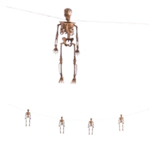 Halloween Skeleton Garland Skull Trick Or Treat Decoration Prop 4 pcs Per String - Picture 1 of 2