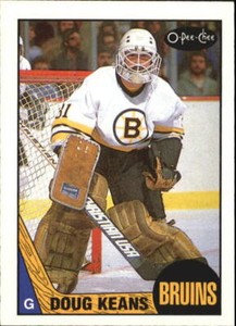 1987-88 O-Pee-Chee Boston Bruins Hockey Card #147 Doug Keans