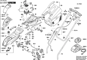 Bosch CityMower 18V-32 Rasenmäher  original Bosch Ersatzteile Liste 3600HB9A01 - Bild 1 von 1