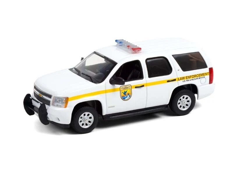 2012 CHEVROLET TAHOE WHITE "US FISH & WILDLIFE SERVICE" 1/43 BY GREENLIGHT 86190