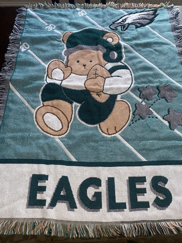 Philadelphia Eagles Baby Fringed Tapestry Blanket 45 x 36 ’’ Cover