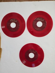 1950 DEBUSSY LA MER Brussels Radio Symphony Orchestra 3 x 7" Red Vinyl Records - Picture 1 of 9