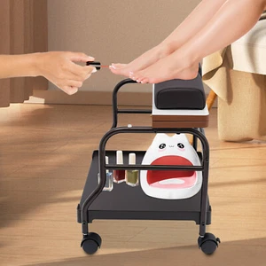 Carro carrito de salón de belleza portátil para uñas pie spa reposapiés soporte con ruedas - Imagen 1 de 15