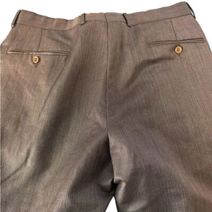 Pantaloni vintage lana Burberry grigi spilla righe usati in ottime condizioni taglia 50 vita 32” cucitura interna 29” - Foto 1 di 12