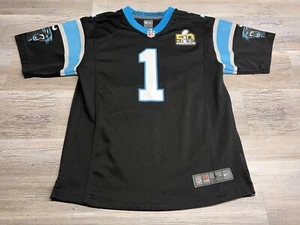 Nike Cam Newton Carolina Panthers #1 NFL Jersey Super Bowl 50 Youth Size Large - Picture 1 of 11
